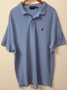 Polo Ralph Lauren Blue Polo Shirt XXL Classic Fit Cotton Short Sleeve